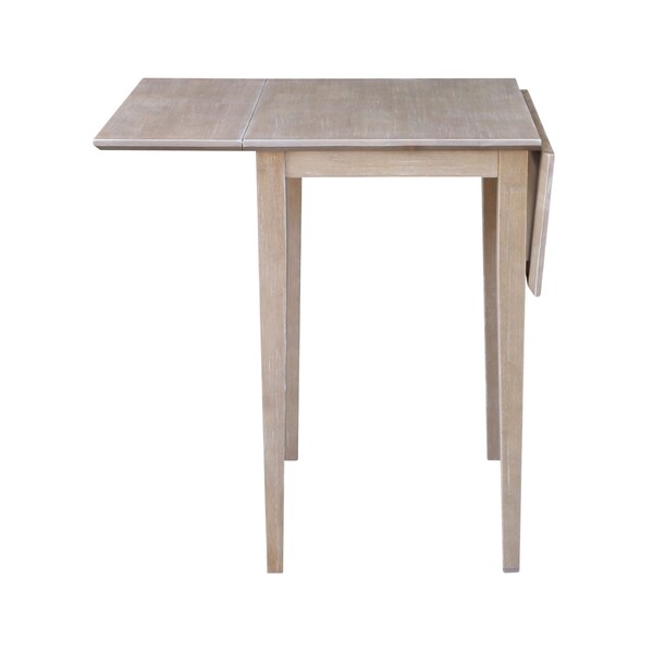 International Concepts Rectangle Small Dropleaf Table, Washed Gray Taupe, 36 in W, 22 in L, 29 in H, Wood - T09-2236D