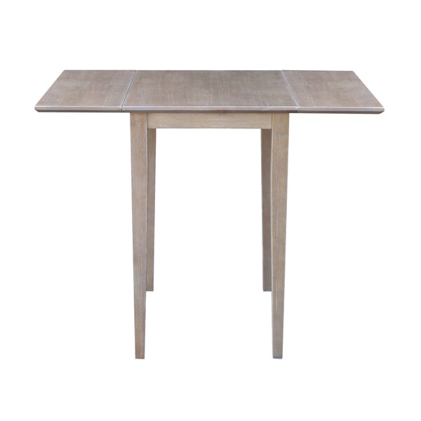 International Concepts Rectangle Small Dropleaf Table, Washed Gray Taupe, 36 in W, 22 in L, 29 in H, Wood - T09-2236D