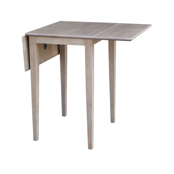 International Concepts Rectangle Small Dropleaf Table, Washed Gray Taupe, 36 in W, 22 in L, 29 in H, Wood - T09-2236D