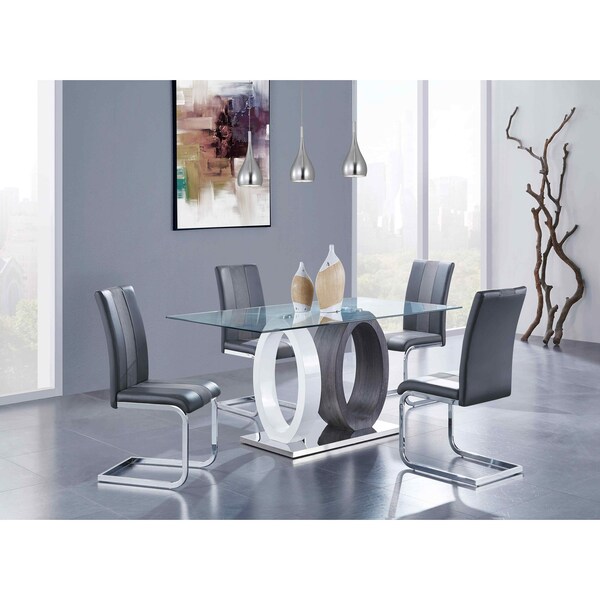 Global Furniture Usa Contemporary  D1628Dt + D915Dc Grey - 2798