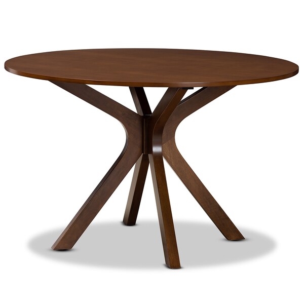 Baxton Studio Mare Modern and Contemporary Transitional Walnut Brown Finished Wood 7-Piece Dining Set - 177-11379-10893-ZORO