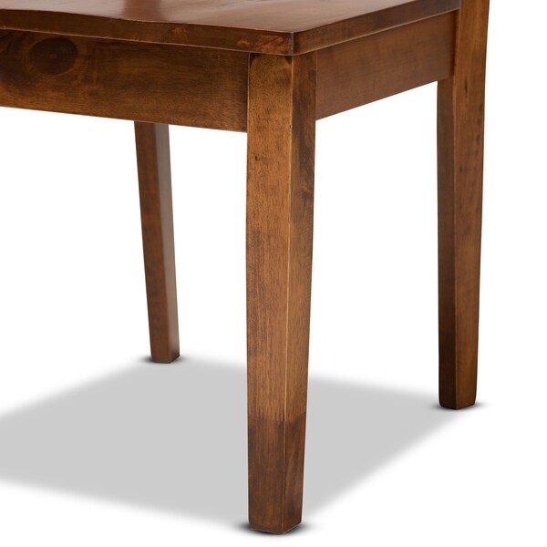 Baxton Studio Mare Modern and Contemporary Transitional Walnut Brown Finished Wood 7-Piece Dining Set - 177-11379-10893-ZORO