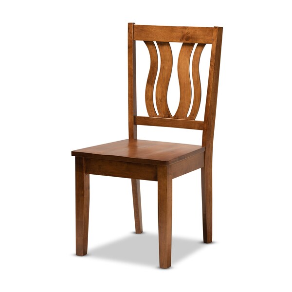 Baxton Studio Mare Modern and Contemporary Transitional Walnut Brown Finished Wood 7-Piece Dining Set - 177-11379-10893-ZORO