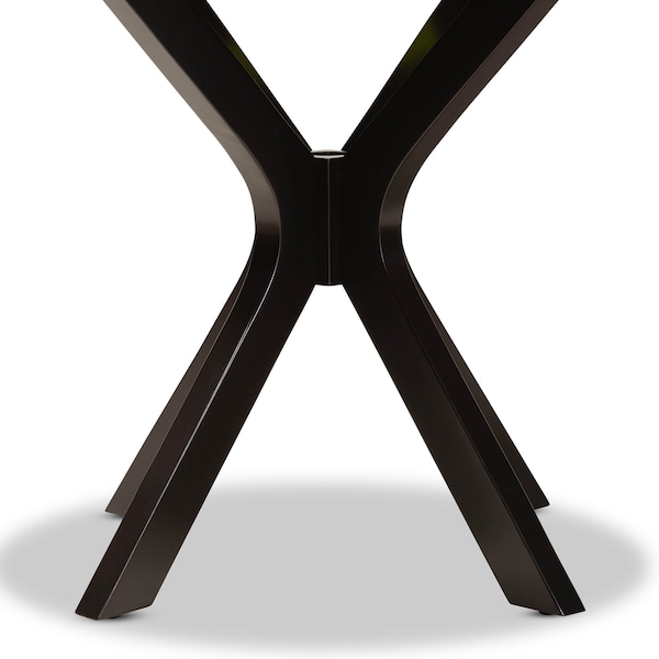 Baxton Studio Kenji Dark Brown Finished 35-Inch-Wide Round Wood Dining Table - 168-10892