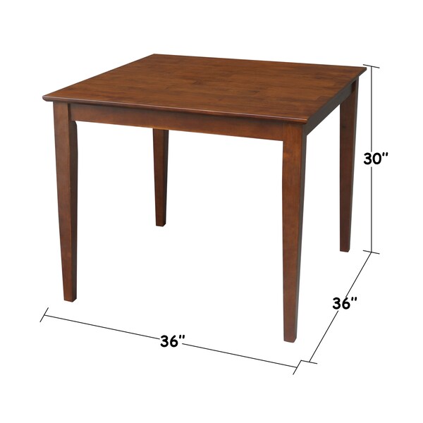International Concepts Square 36x36 Dining Table with 2 Chairs, Espresso, 36 in W, 36 in L, 30 in H, Wood, Espresso - K581-3636-C10-2