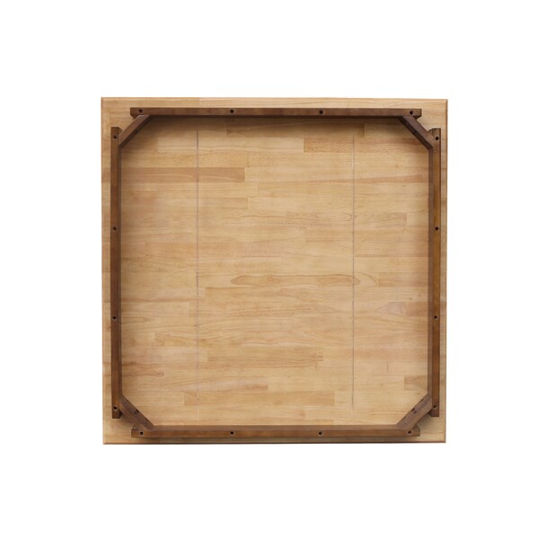 International Concepts Square Solid Wood Top Table, Cinnamon/Espresso, 36 in W, 36 in L, 30 in H, Wood, Cinnamon/Espresso - K58-3636-30S