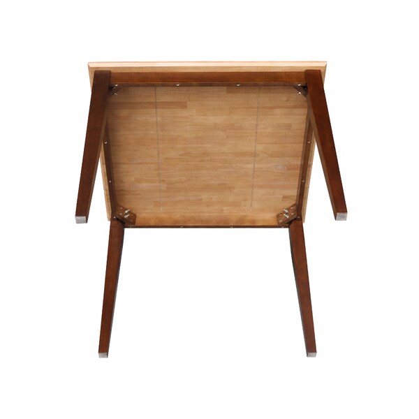 International Concepts Square Solid Wood Top Table, Cinnamon/Espresso, 36 in W, 36 in L, 30 in H, Wood, Cinnamon/Espresso - K58-3636-30S