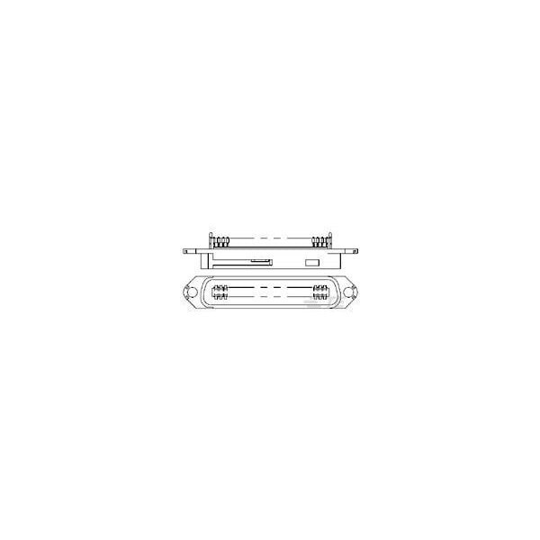 Te Connectivity D Type Connector, 50 Contact(S), 0.085 Inch Pitch, Idc Terminal, #4-40 Unc 2B, Plug - 554338-1