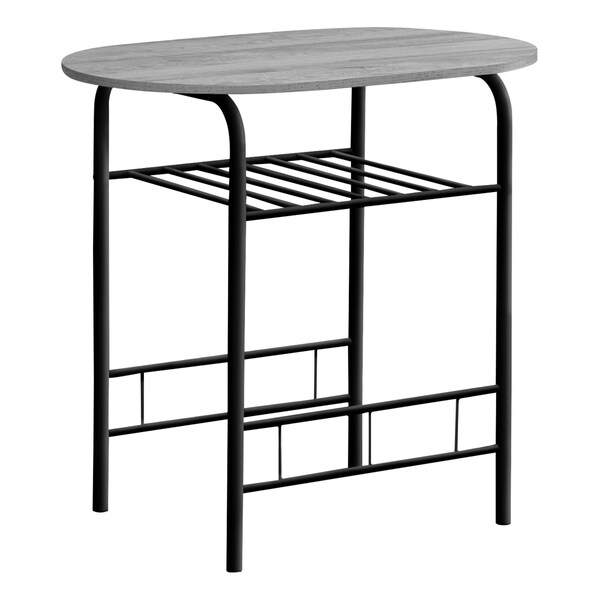 Monarch Specialties Dining Set, 31.5 W, 29.25 H, Manufactured Wood, Grey - I 1207