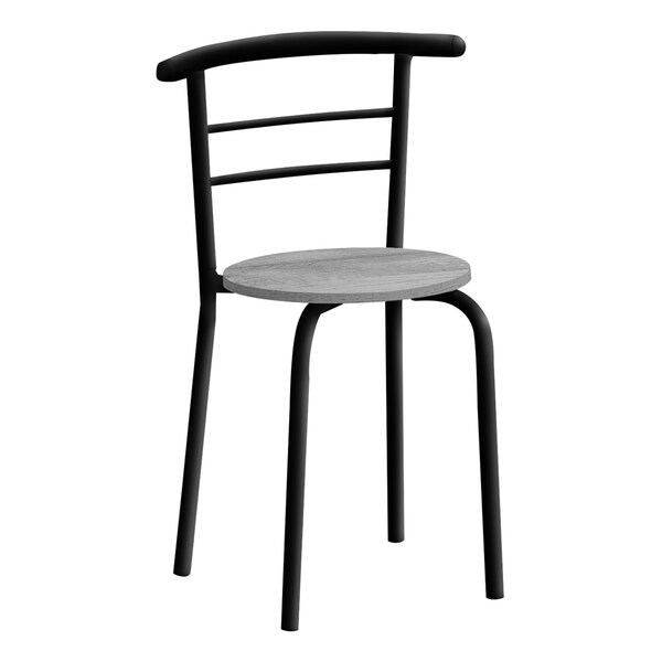 Monarch Specialties Dining Set, 31.5 W, 29.25 H, Manufactured Wood, Grey - I 1207