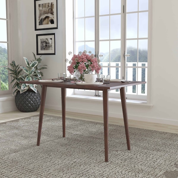 Flash Furniture 30 W, 47.25 L, 29.75 H, Particleboard, Rubberwood (Parawood) - EM-DT16001-WAL-GG