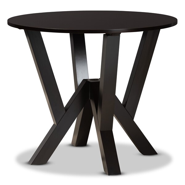 Baxton Studio Kaila Modern and Contemporary Dark Brown Finished Wood 5-Piece Dining Set - 179-11385-10900-ZORO