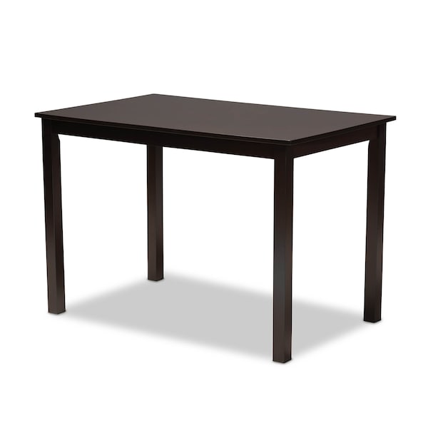 Baxton Studio Mael Sand Upholstered Espresso Finished 5-Piece Wood Dining Set - 157-9727-8026