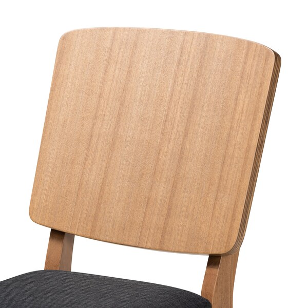 Baxton Studio 39.4 W, 29.5 H, Fabric "100% Polyester", Rubberwood , MDF, LVL with China Ash Veneer , USFR Foam - 224-12947-12948-ZORO