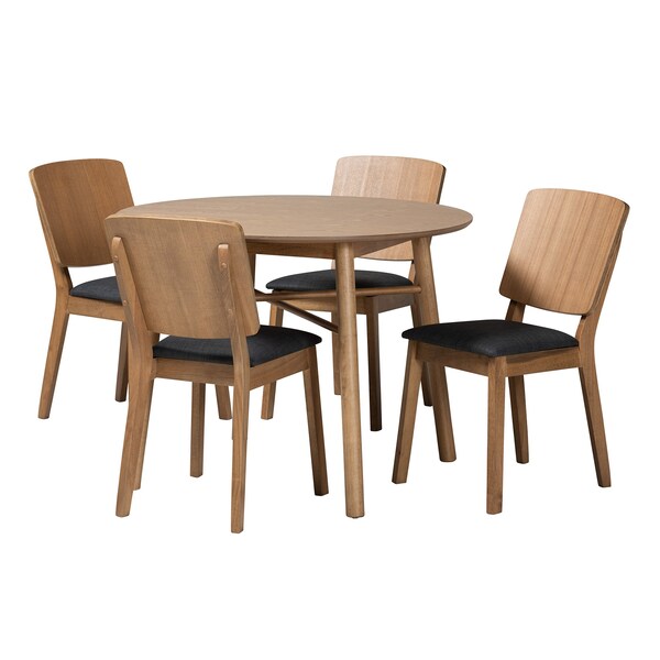 Baxton Studio 39.4 W, 29.5 H, Fabric "100% Polyester", Rubberwood , MDF, LVL with China Ash Veneer , USFR Foam - 224-12947-12948-ZORO