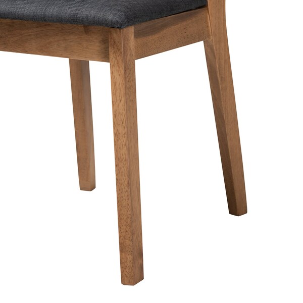 Baxton Studio 39.4 W, 29.5 H, Fabric "100% Polyester", Rubberwood , MDF, LVL with China Ash Veneer , USFR Foam - 224-12947-12948-ZORO