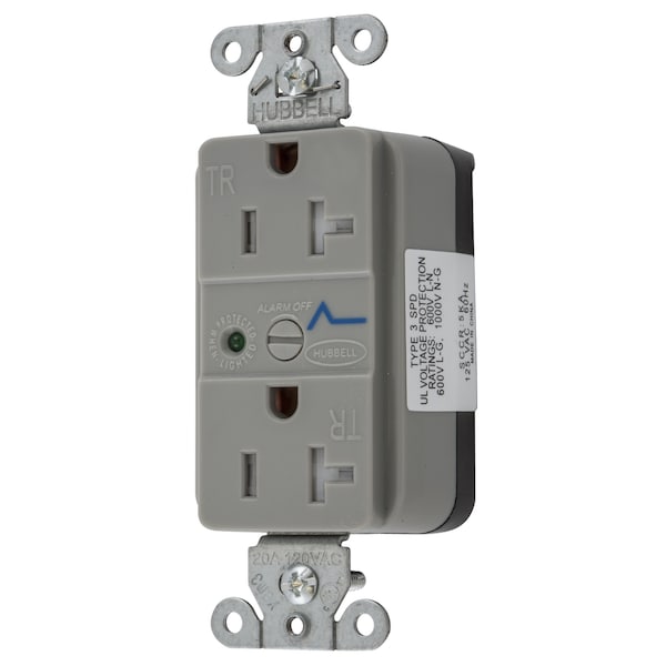 Hubbell Wiring Device-Kellems SnapConnect Receptacles SNAP5362GYS - SNAP5362GYS