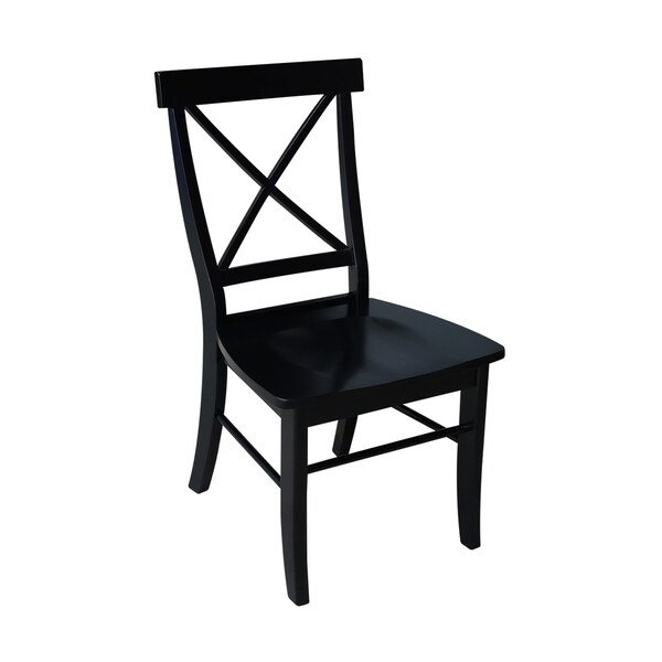International Concepts 30 in. x 48 in. Solid Wood Dining Table with 4 Chairs - K01-3048-C46-613-4