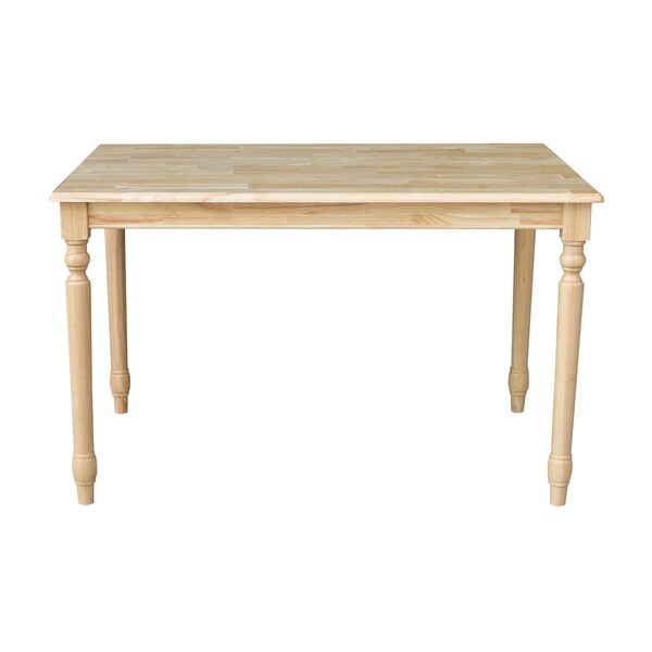 International Concepts 30 in. x 48 in. Solid Wood Dining Table with 4 Chairs - K01-3048-C46-613-4