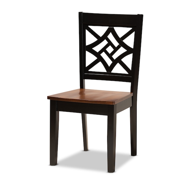 Baxton Studio Nicolette Modern and Contemporary Two-Tone Dark Brown and Walnut Brown Finished Wood 5-PC Dining Set - 179-11389-8026-ZORO