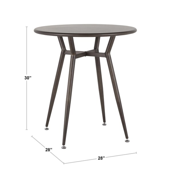 Lumisource Clara Round Dinette Table in Antique Metal - DT-CLARARN AN