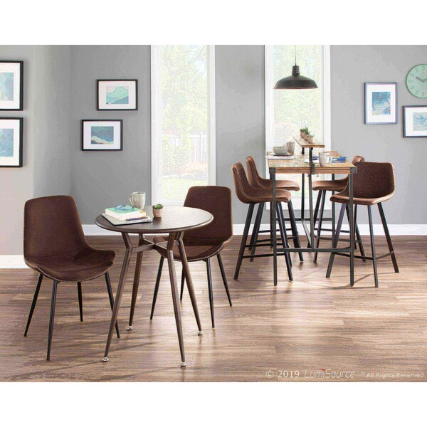 Lumisource Clara Round Dinette Table in Antique Metal - DT-CLARARN AN