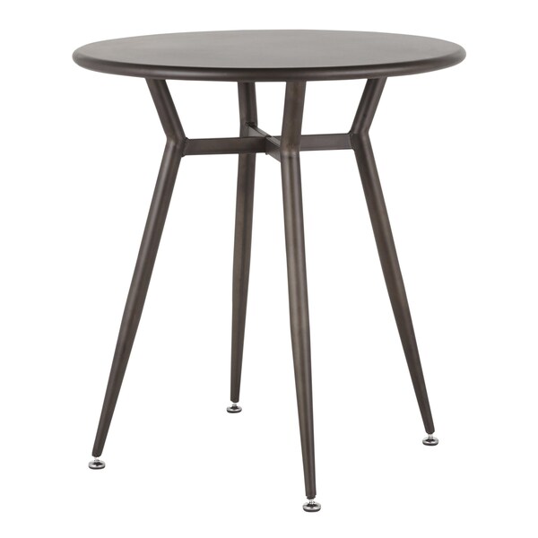 Lumisource Clara Round Dinette Table in Antique Metal - DT-CLARARN AN