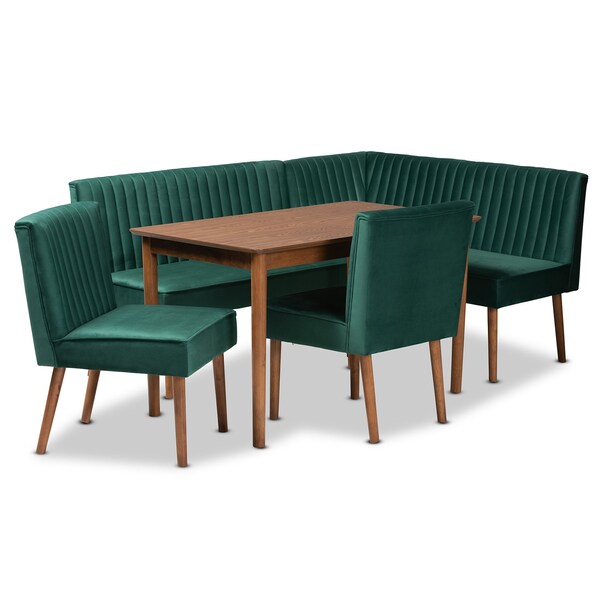 Baxton Studio 47.25 W, 27.75 H, Fabric "100% Polyester", Plywood, MDF, LVL, Wood, Foam, Rubber Wood - 214-11962-11961-11961-9305-ZORO