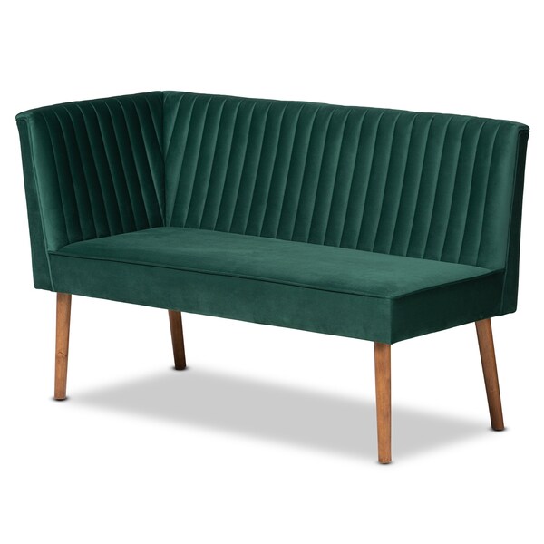 Baxton Studio 47.25 W, 27.75 H, Fabric "100% Polyester", Plywood, MDF, LVL, Wood, Foam, Rubber Wood - 214-11962-11961-11961-9305-ZORO