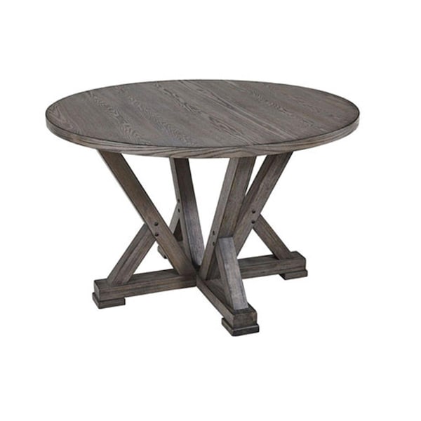 Procomfort D841-13B-13T 30 x 47 x 47 in. Fiji Complete Round Dining Table - Harbor Gray - PR3137504