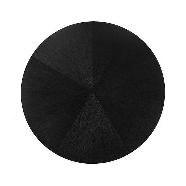 Armen Living Cirque 54" Round Black Wood and Metal Pedestal Dining Table - LCCQDIBL