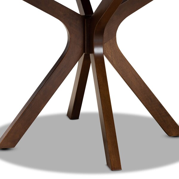 Baxton Studio Kenji Walnut Brown Finished 48-Inch-Wide Round Wood Dining Table - 169-10893