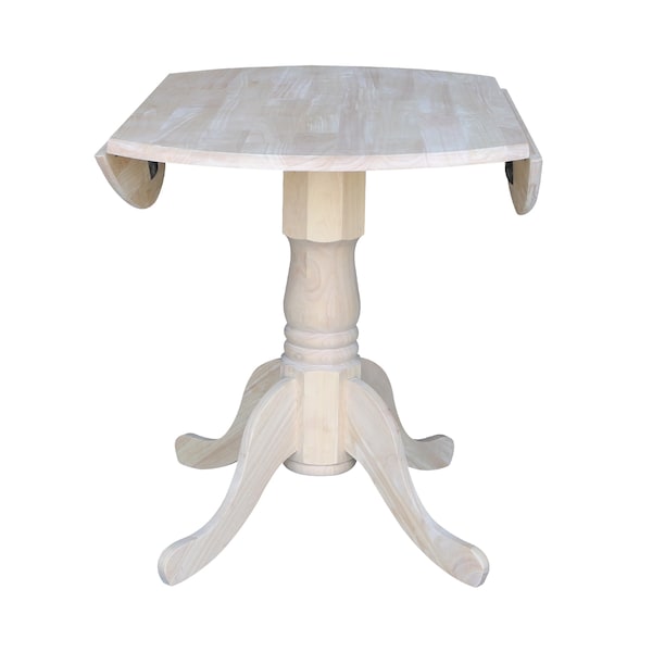 International Concepts Square Dual Drop Leaf Table, 36 in, Unfinished, 36 in W, 36 in L, 30 in H, Wood, Unfinished - T-36DP