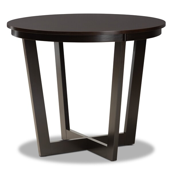 Baxton Studio Salida Modern and Contemporary Transitional Dark Brown Finished Wood 5-Piece Dining Set - 177-11381-10898-ZORO