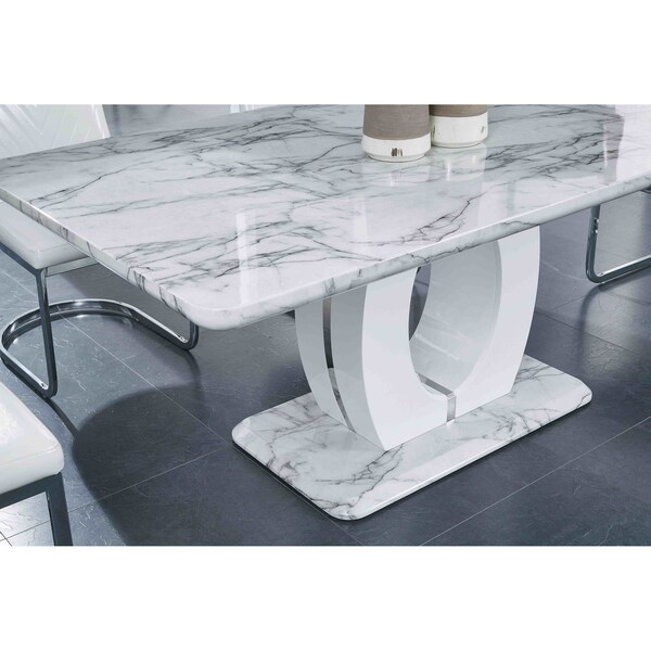 Global Furniture Usa Contemporary Marble, Paper D894Dt + D1067Dc White - 2825