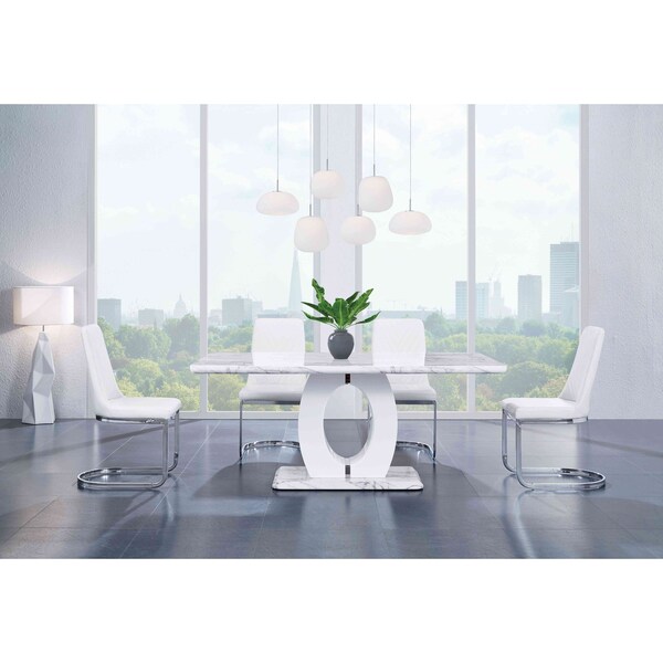 Global Furniture Usa Contemporary Marble, Paper D894Dt + D1067Dc White - 2825