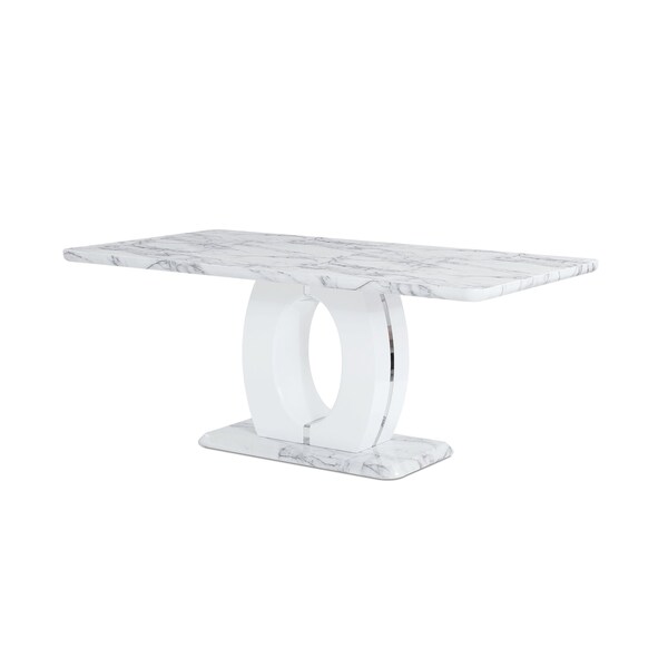 Global Furniture Usa Contemporary Marble, Paper D894Dt + D1067Dc White - 2825