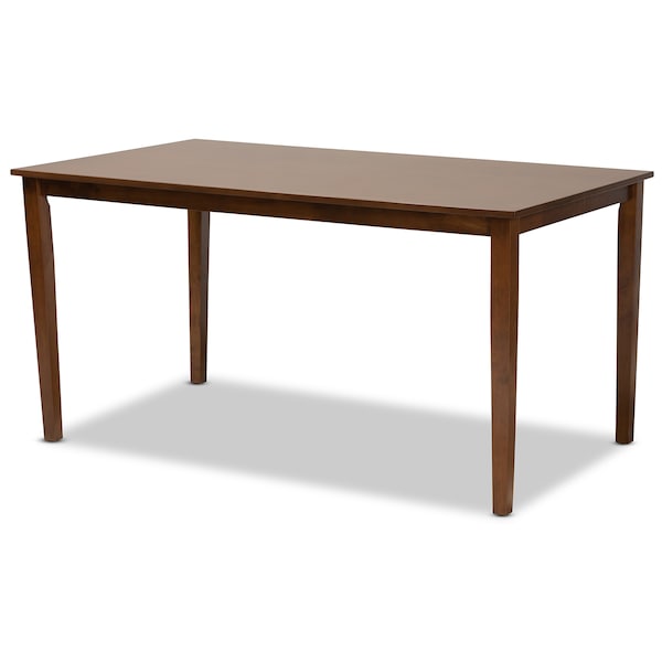 Baxton Studio Mael Modern and Contemporary Grey Fabric and Walnut Brown Finished Wood 7-Piece Dining Set - 186-10542-10520-ZORO