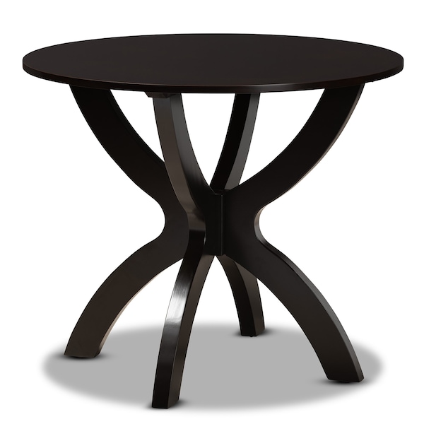 Baxton Studio Wanda Modern and Contemporary Transitional Dark Brown Finished Wood 5-Piece Dining Set - 177-11381-10902-ZORO