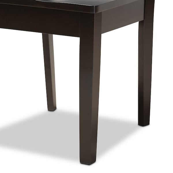 Baxton Studio Wanda Modern and Contemporary Transitional Dark Brown Finished Wood 5-Piece Dining Set - 177-11381-10902-ZORO