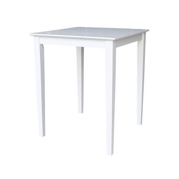 International Concepts Rectangle 30 in x 30 in CounterHeight Dining Table, 4 X-Back Stools, White, 30 in W, 48 in L, 36 in H - K08-3030-S6132-4