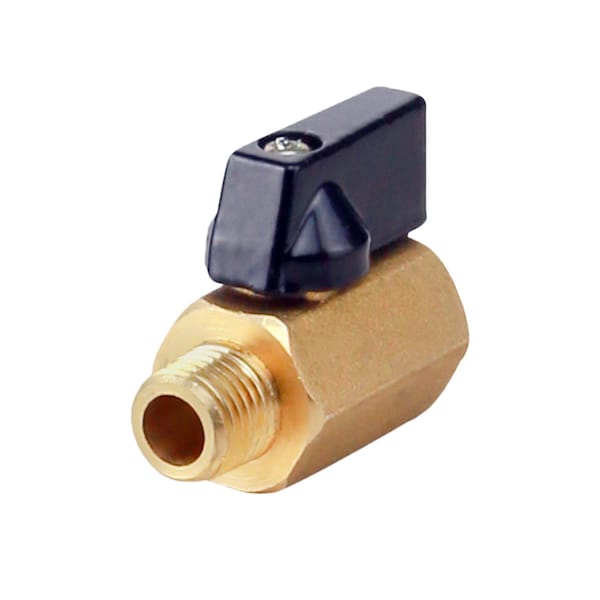 Everflow MIPxFIP Boiler Trim Isolation Valve, Gauge Isolator, Forged Brass 1/4" - 1414MF