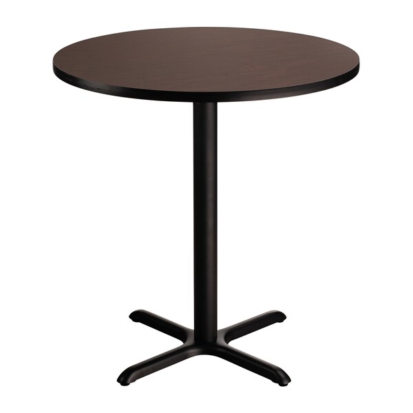 National Public Seating NPS Cafe Table, 36 Round, X Base, 36 Height - CT13636XCMY