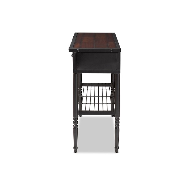 Baxton Studio Jana Walnut-Finished Wood 2-Drawer Dining Room Server - 152-9347