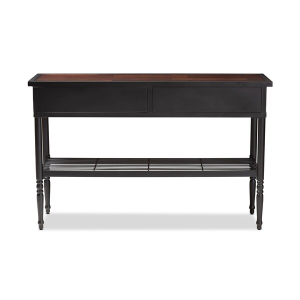 Baxton Studio Jana Walnut-Finished Wood 2-Drawer Dining Room Server - 152-9347