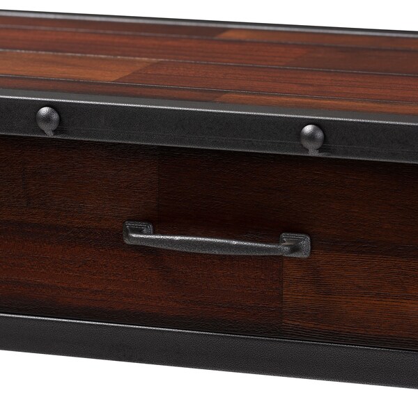 Baxton Studio Jana Walnut-Finished Wood 2-Drawer Dining Room Server - 152-9347