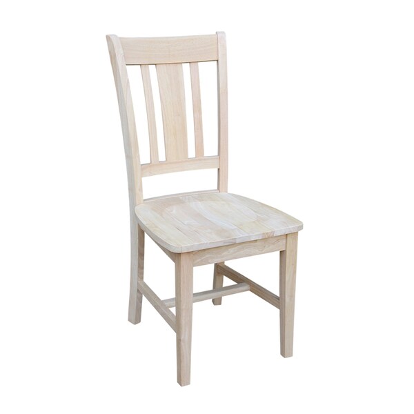 International Concepts 36 in. Solid Wood Round Top Dining Table with 2 Chairs, Unfinished - K-36RT-23B-C10-2