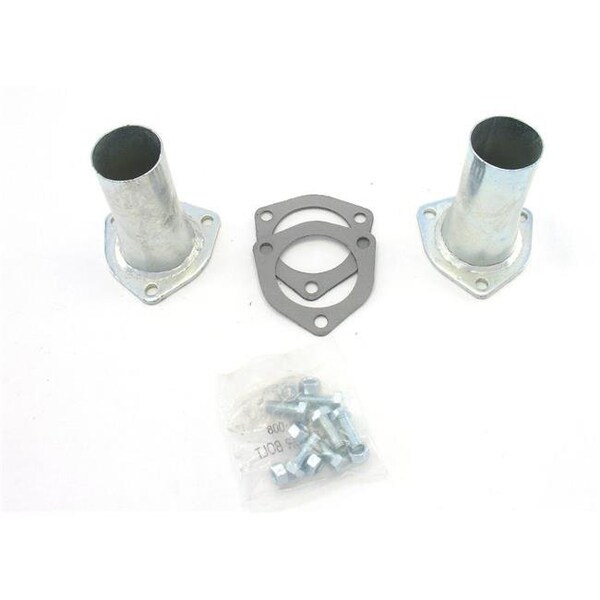 Patriot Exhaust Patriot Exhaust PEPH7250 2.5 in. Inlet to 2 in. Outlet Collector Reducer with 3-Bolt Flange Gaskets; Zinc Oxide - Pack of 2 - PEPH7250