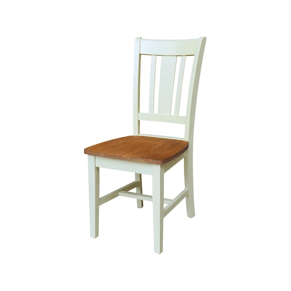 Whitewood Industries Rectangular Fixed Top Table W/ 2 Chairs, 30 in W, 29.9 in L, 30 in H, Parawood, Hickory/Shell - K79-30RT-23B-C10-2