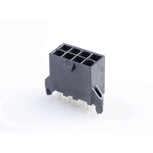 Molex Rectangular Power Connector, 8 Contact(S), 2 Row(S), Male, Straight, 0.165 Inch Pitch, Solder - 462070008
